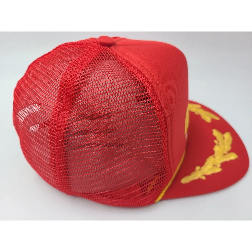 Vintage Meeks Buddy Bass Tournament Scrambled Eggs Mesh Trucker Snapback Hat Cap